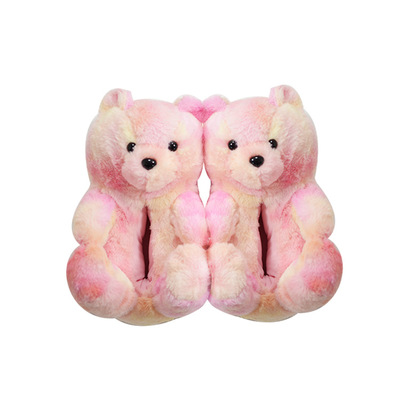 Factory direct supply Cheap Teddy Bear Slippers Brown Indoor Lady Shoe Women House Slipperr Plush Fo Girls Bedroom Animal Teddy
