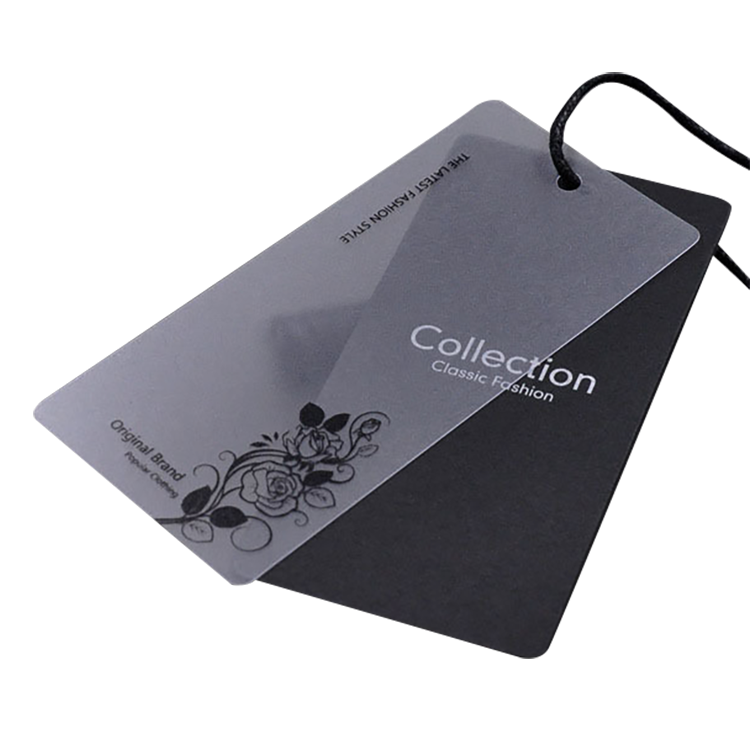 Customized Luxury White Special Paper Hand Hang Labels Plastic Tag For Clothing