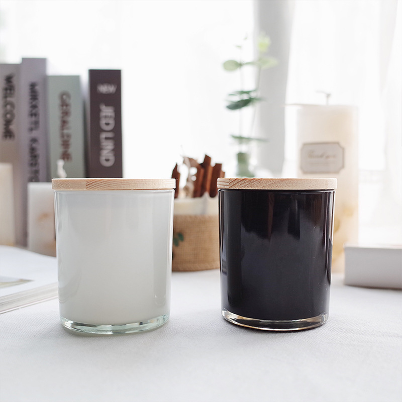 Luxury custom logo 10oz empty white candle jars wholesale candle jars