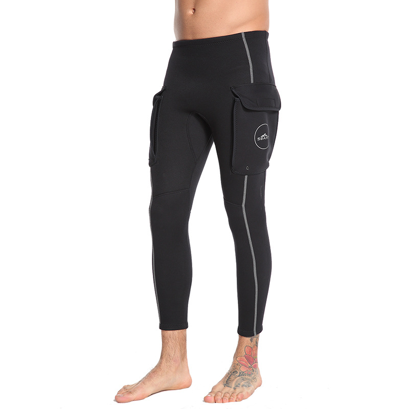 Shark 3MM Diving Pants Men's Trouser Casual Surfing Trousers Diving Suit Swimsuit Men Wetsuit Leggings Pants Pocket