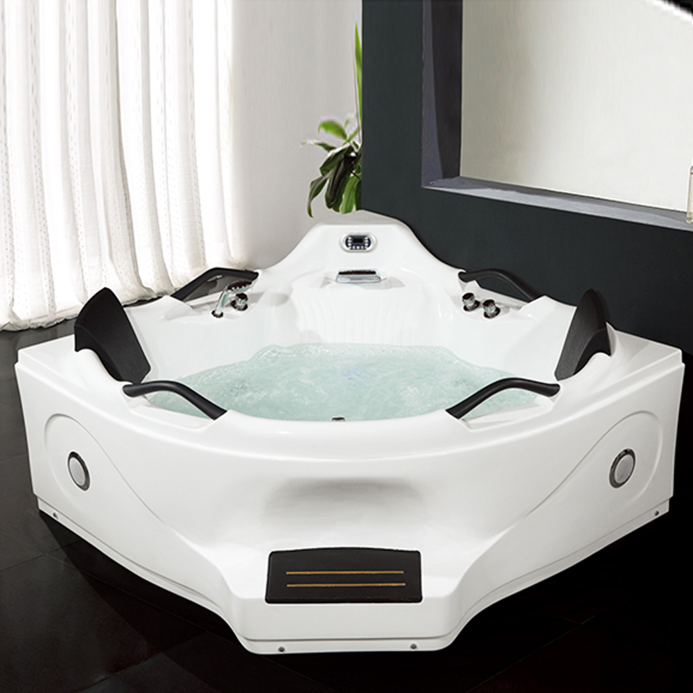 Corner bath two person portable spa hot tubs freestanding soaking jetted bathtubs & whirlpools for adult