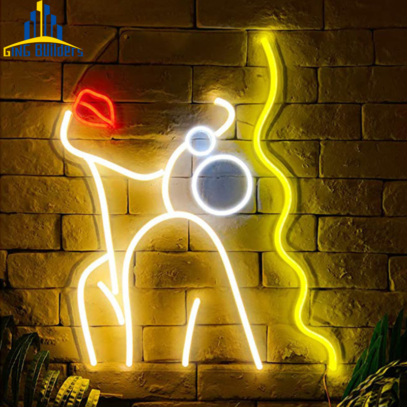Made Home Decor Lightning Shaped Wall Signs Weddings Electronic Customize Custom Lamp Led Sign Neon Words Lights