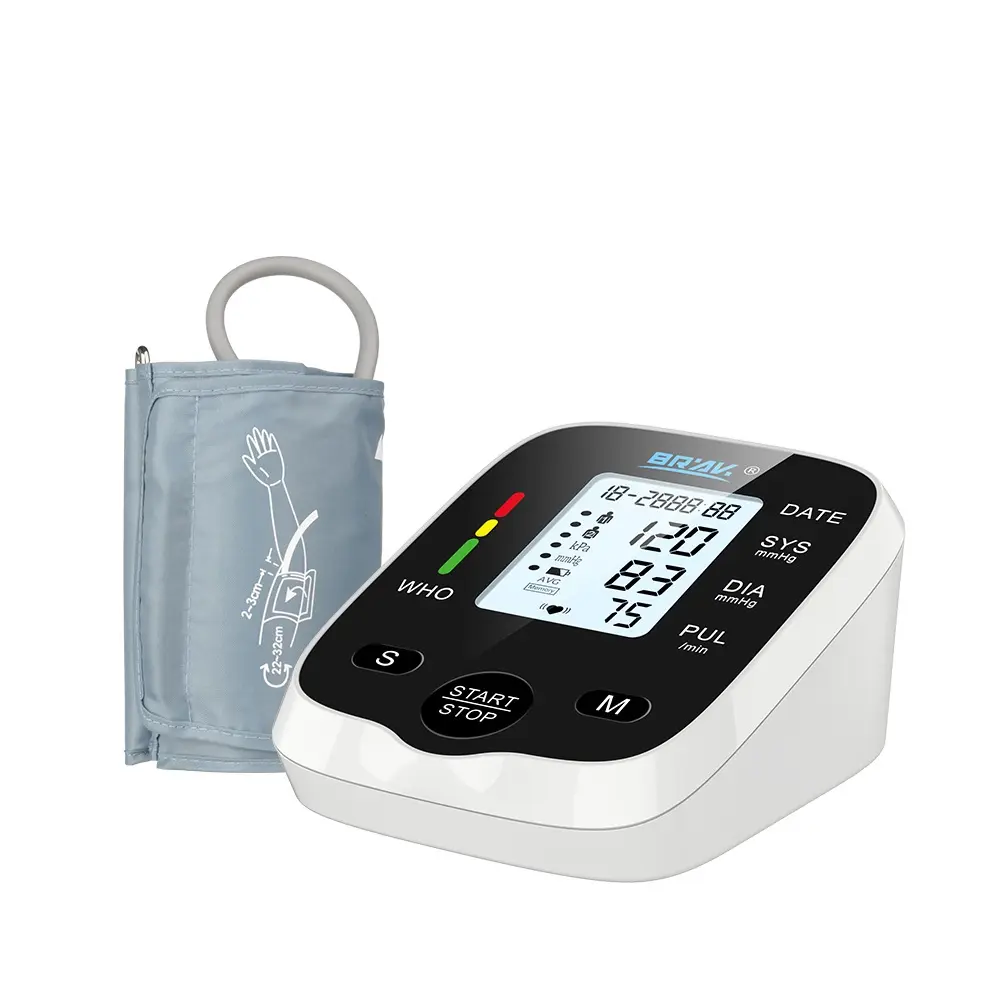 Blood pressure monitor upper arm accurate automatic digital BP machine for home use with 22-32cm cuff