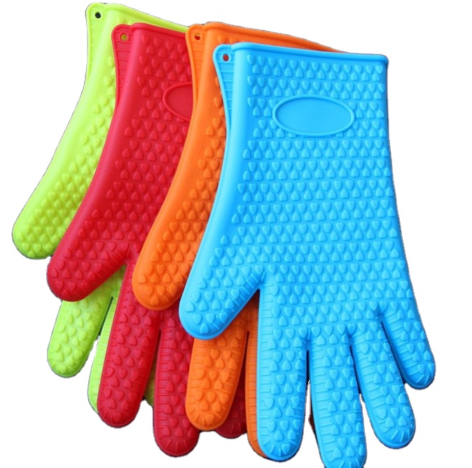 Eco-friendly Insulated Durable Kitchen Silicone Bbq Cooking Oven Heat Resistant Glove