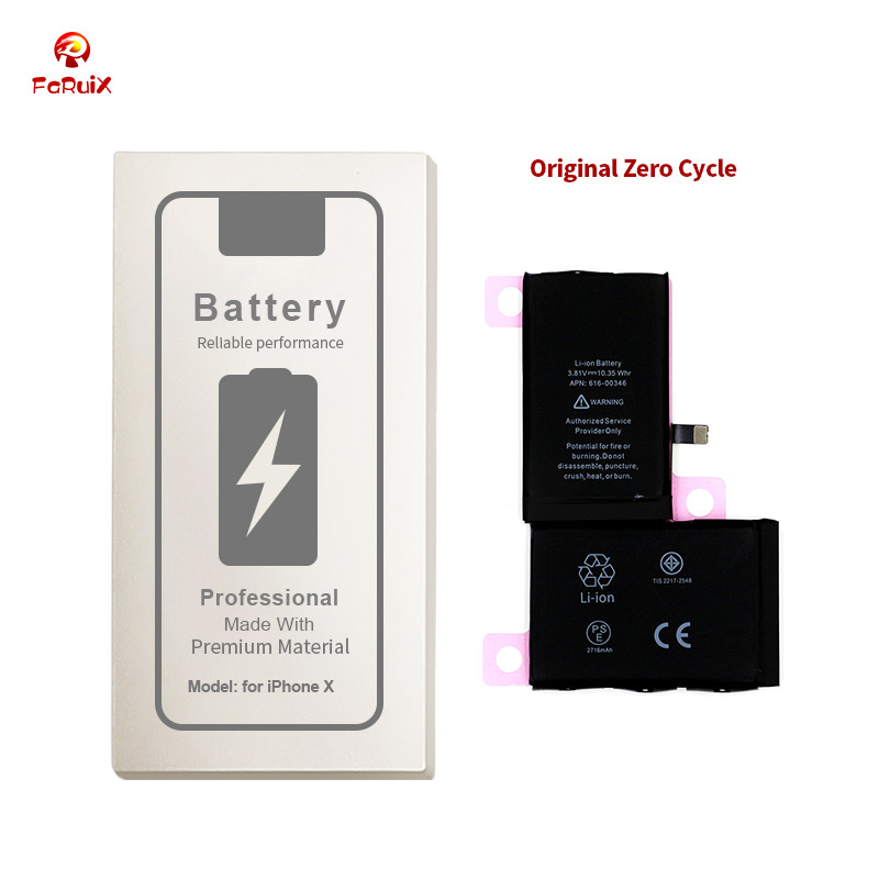 100% Capacity high quality li-ion polymer battery 0 cycle x for iphone