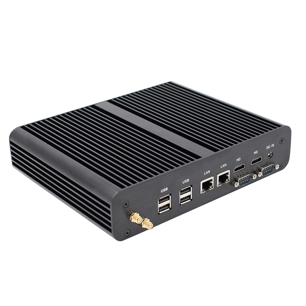 Небольшой безвентиляторный мини-компьютер ПК core i3 i5 i7 dual lan rs232 последовательный pcie Настольный ПК