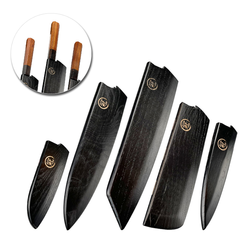 Новые ножи для кухни, футляр японского Gyuto, Малый накири, кирицукэ, защита лезвия, деревянная подножка, Сая, защита с магнитной внутренней стороны