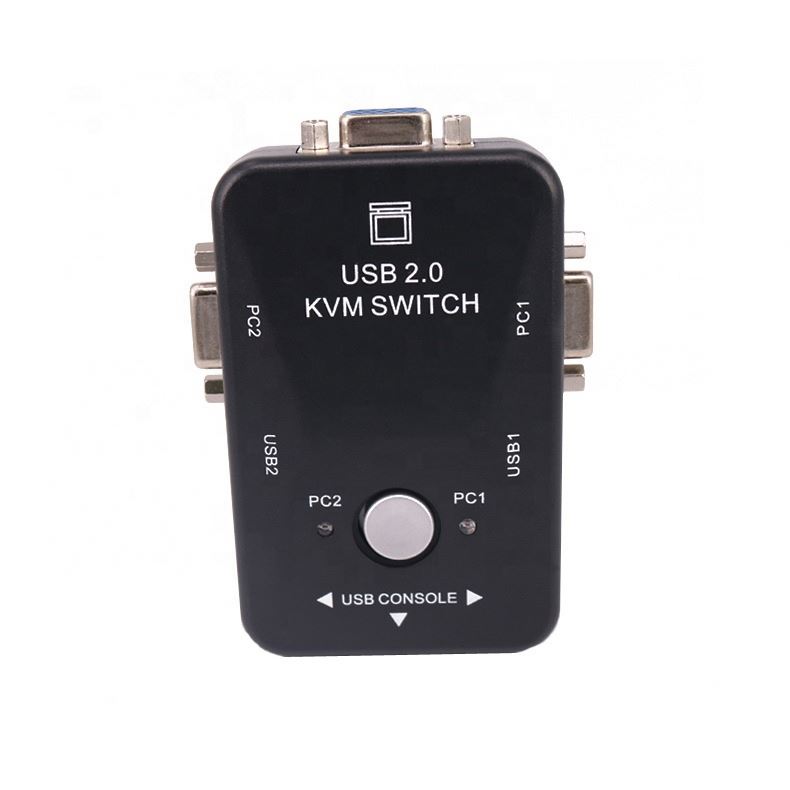 KVM переключатель с 2 портами USB ручной переключатель VGA USB2 в 1 из KVM переключатель компьютера сигнала
