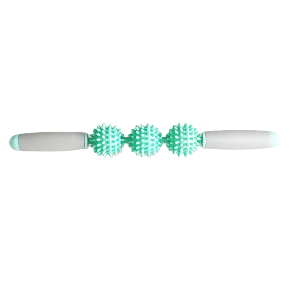 3 Balls Anti-Cellulite Manual Handheld Muscle Roller Deep Body Massage Stick