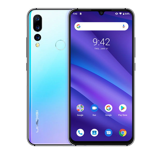 UMIDIGI A5 PRO глобальные диапазоны 16MP Тройная камера Android 9,0 Octa Core 6,3 "FHD + безрамочный экран в виде капли воды, экран 4150 мА/ч, 4 Гб + 32 ГБ, мобильный телефон
