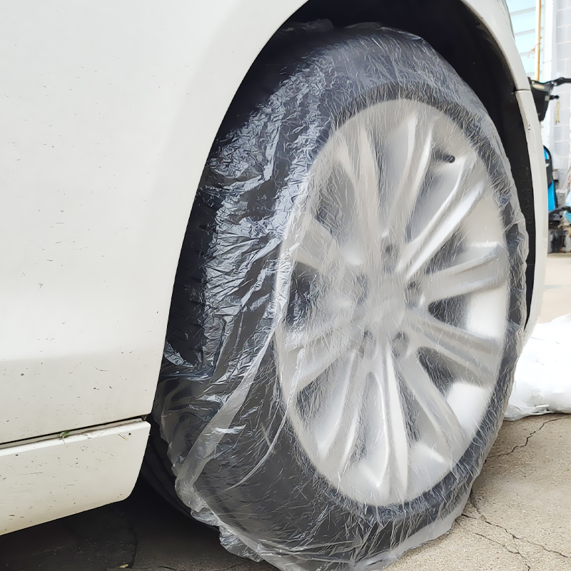 Wheel BAG Maskers in Dispenser Box Plastic PE Car Wheel And Tire Covers