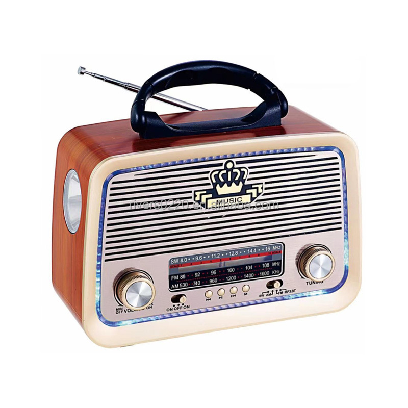 Классический Портативный Usb Перезаряжаемый Bt MP3-плеер Am Fm короткая волна 3 диапазона многодиапазонный Ретро винтажный Старый транзистор деревянное домашнее радио