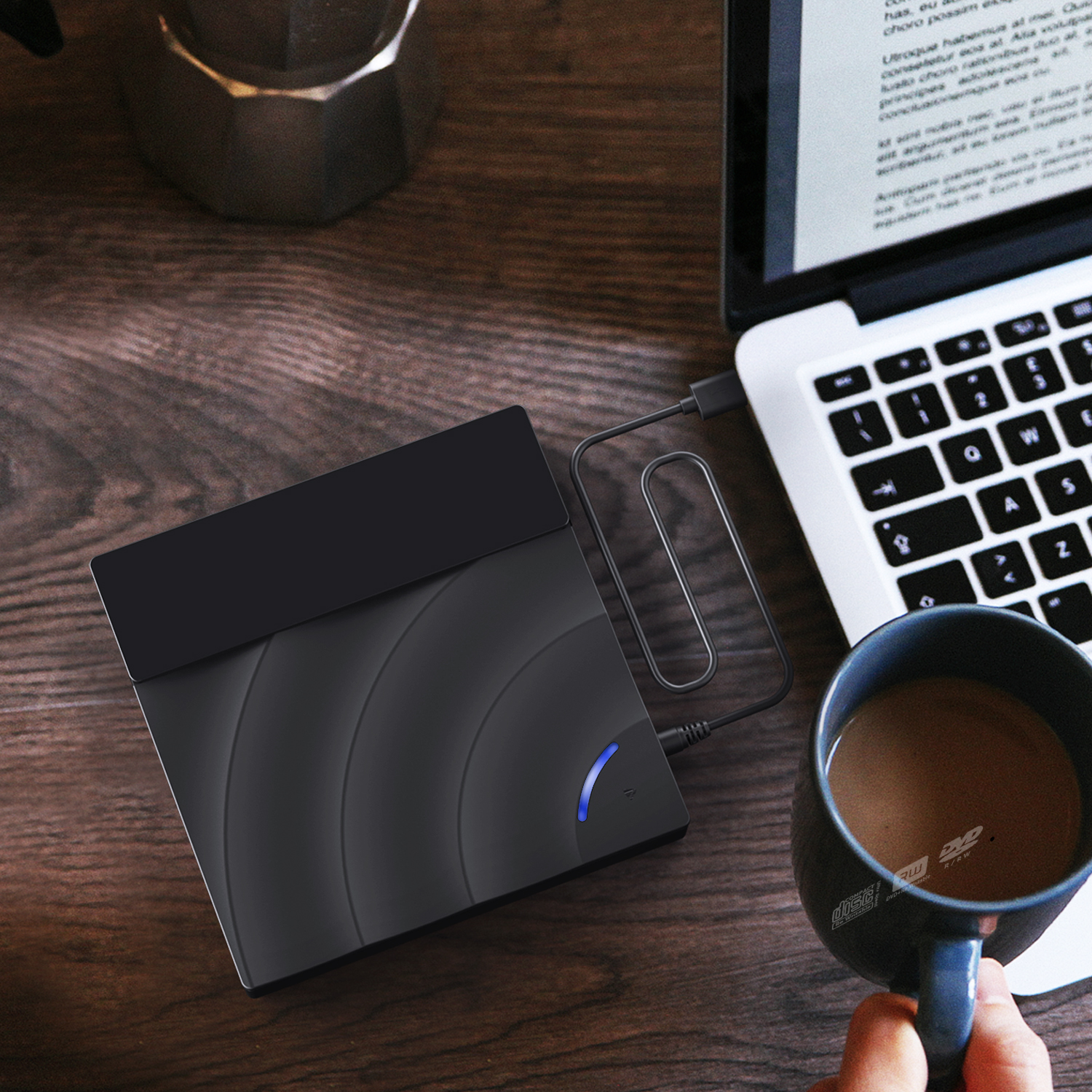 USB3.0 порт ультра-тонкий портативный оптический привод коробка внешний DVD-ROM диск CD DVD дисков SATA Ноутбук внешняя коробка