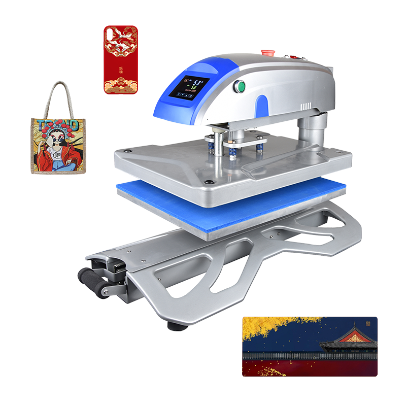 Pneumatic Heat Transfer Machine Press Sublimation For Big Size Fabrics 40*50cm