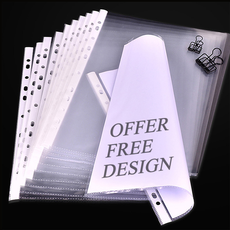 Plastic opp bag 30 11 3 hole open punch pocket pouch pocket folder a4 a5 b5 paper poly waterproof playard clear sheet protector