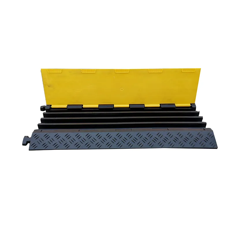 Pvc Four-channel Cover Plate Cable Protector Wear-resistant Speed Belt Speed Bump Hump