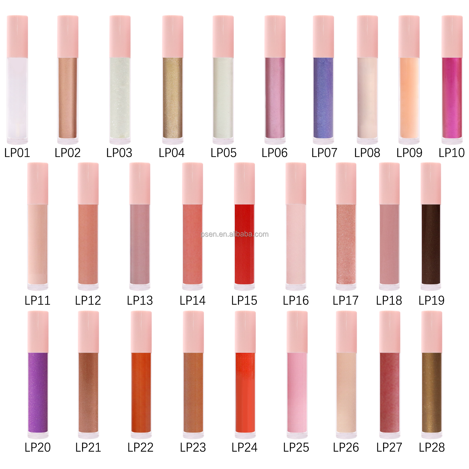 Lipgloss Wholesale Custom Your Own Most Popular 28 Colors Glossy Lip Glaze Print Free Design Logo Lip gloss