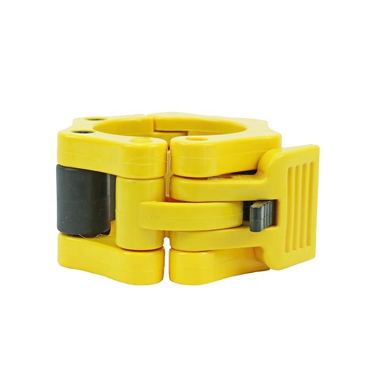 Plastic barbell collar yellow barbell collar