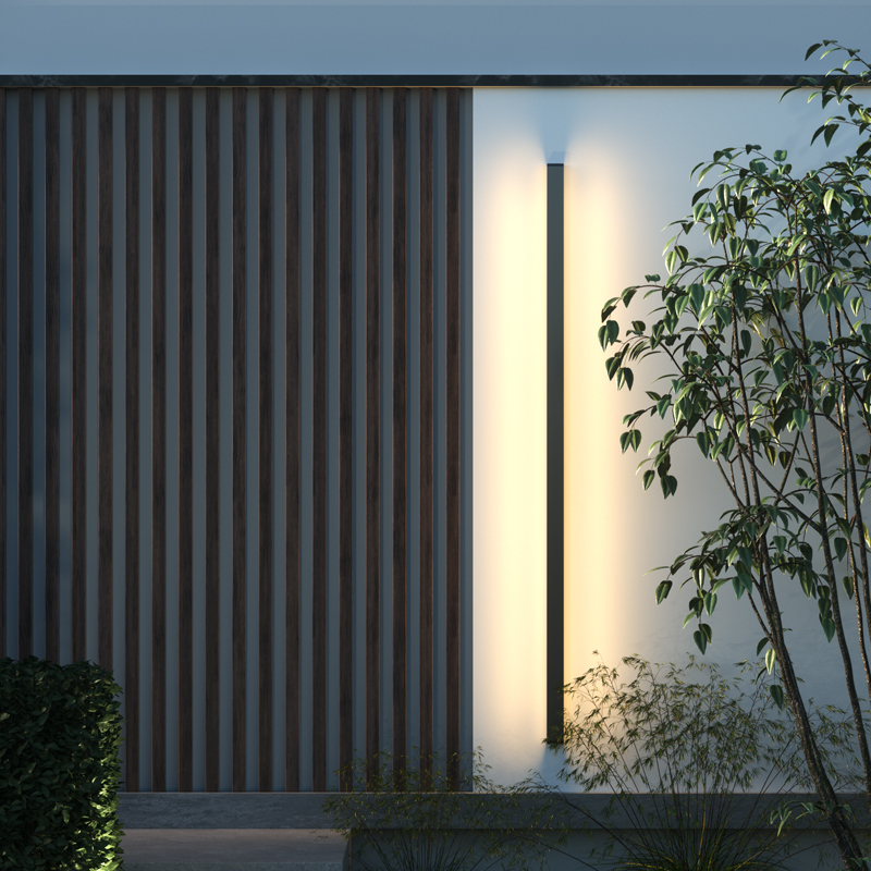 2021 New Long Strip Outdoor Wall Lights Exterior Wall Mounted Landscape Decorative Lights Ip65 Modern 60w Electric SpotLight