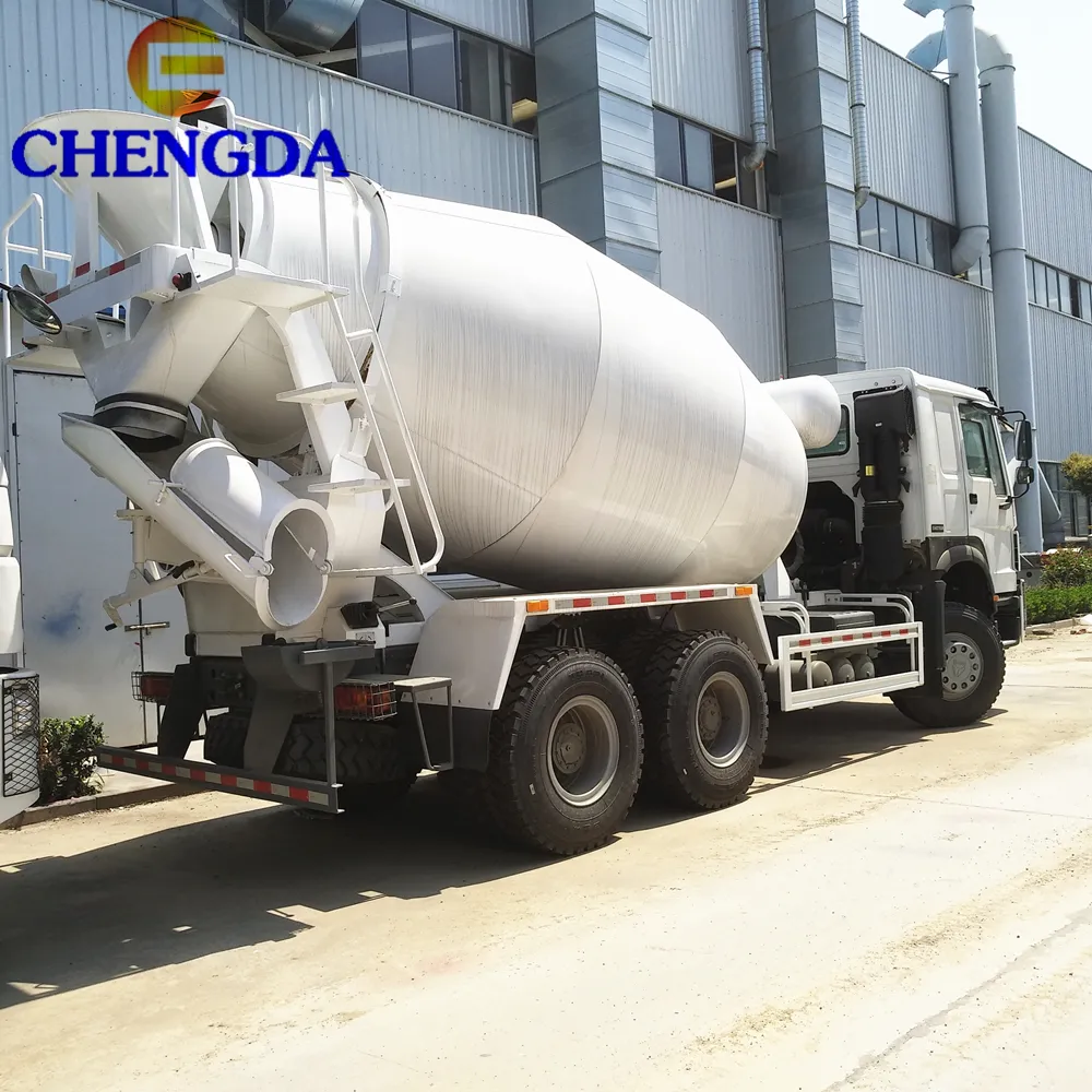 Used 2020 White Siontruk HOWO 371hp Self Loading Concrete Mixer Truck For Sale