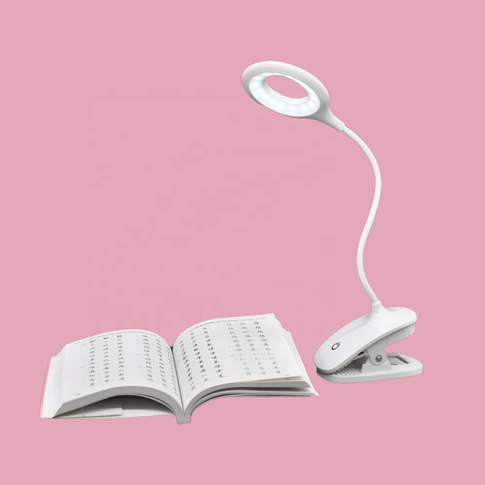 Amazon 2020 USB мощность 5 Вт Светодиодная настольная лампа USB складной зажим кровать Чтение книга ночник Светодиодная настольная лампа
