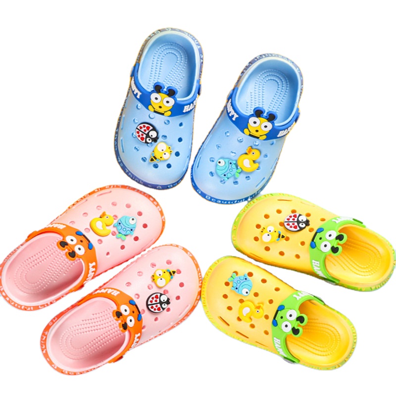 Summer Newest Cute Kids PVC Sandals Clog Shoes Garden Clogs Classic Flat Sandals