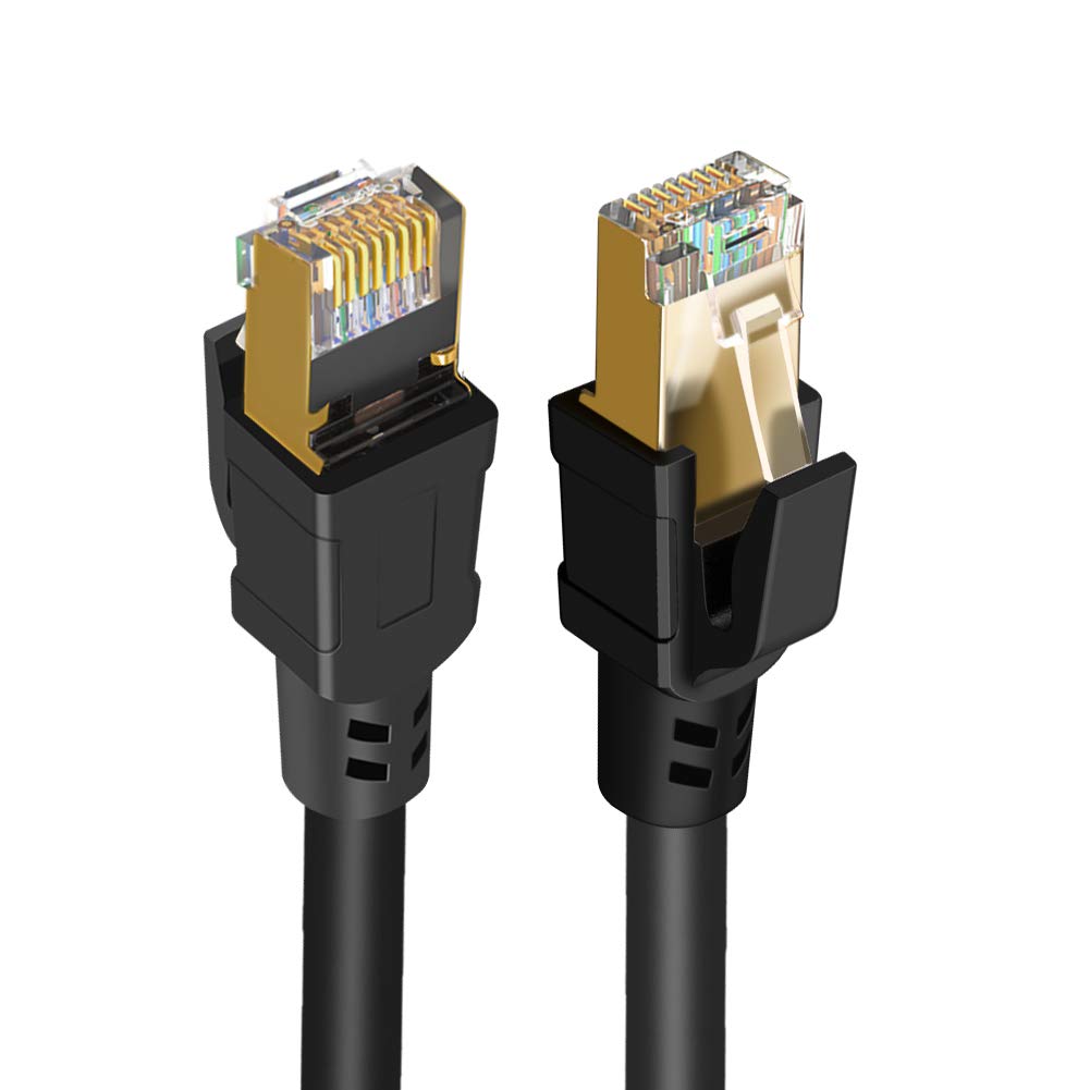 Ethernet-кабель Cablecreation Cat8, 10 футов, сетевой Lan-кабель, 40 гигабит, 2000 МГц, высокоскоростной кабель Sftp Lan