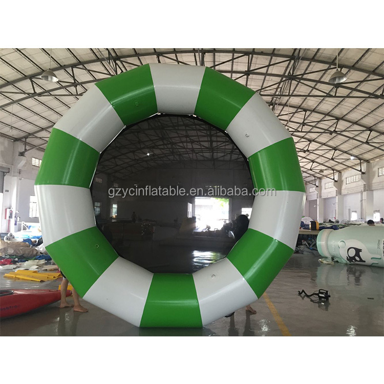 Exciting air inflatable water bouncer water trampoline bounce swim platform for water sports