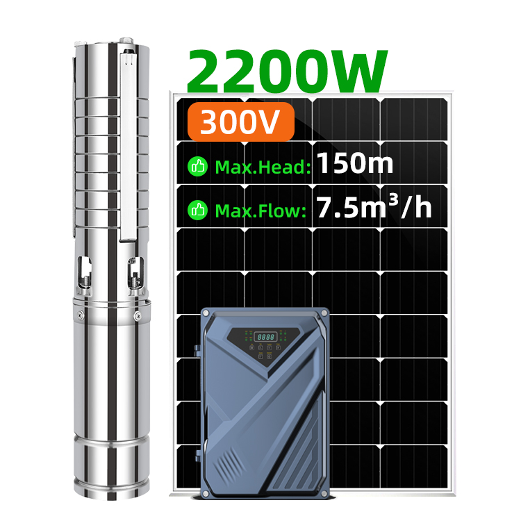 3HP 4 дюйма 7.5m 3/h 150m AC/DC сельскохозяйственный ирригационный дизельный водяной насос, водяной насос, Солнечный водяной насос