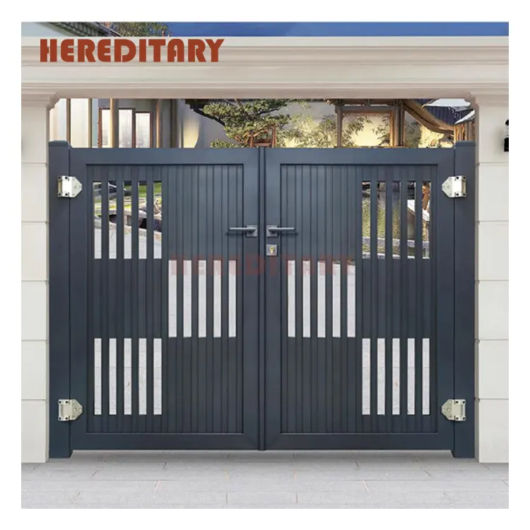 Custom modern design automatic villa gate electric modern fence gate