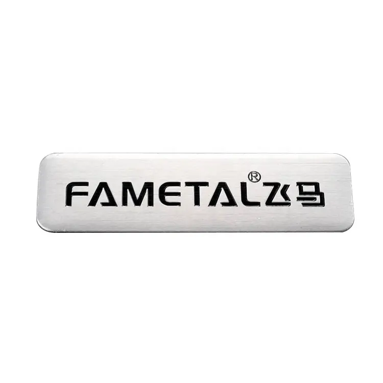 Custom Metal Aluminum Logo Mirror Engraving Brushed Aluminum Blank Metal Nameplate