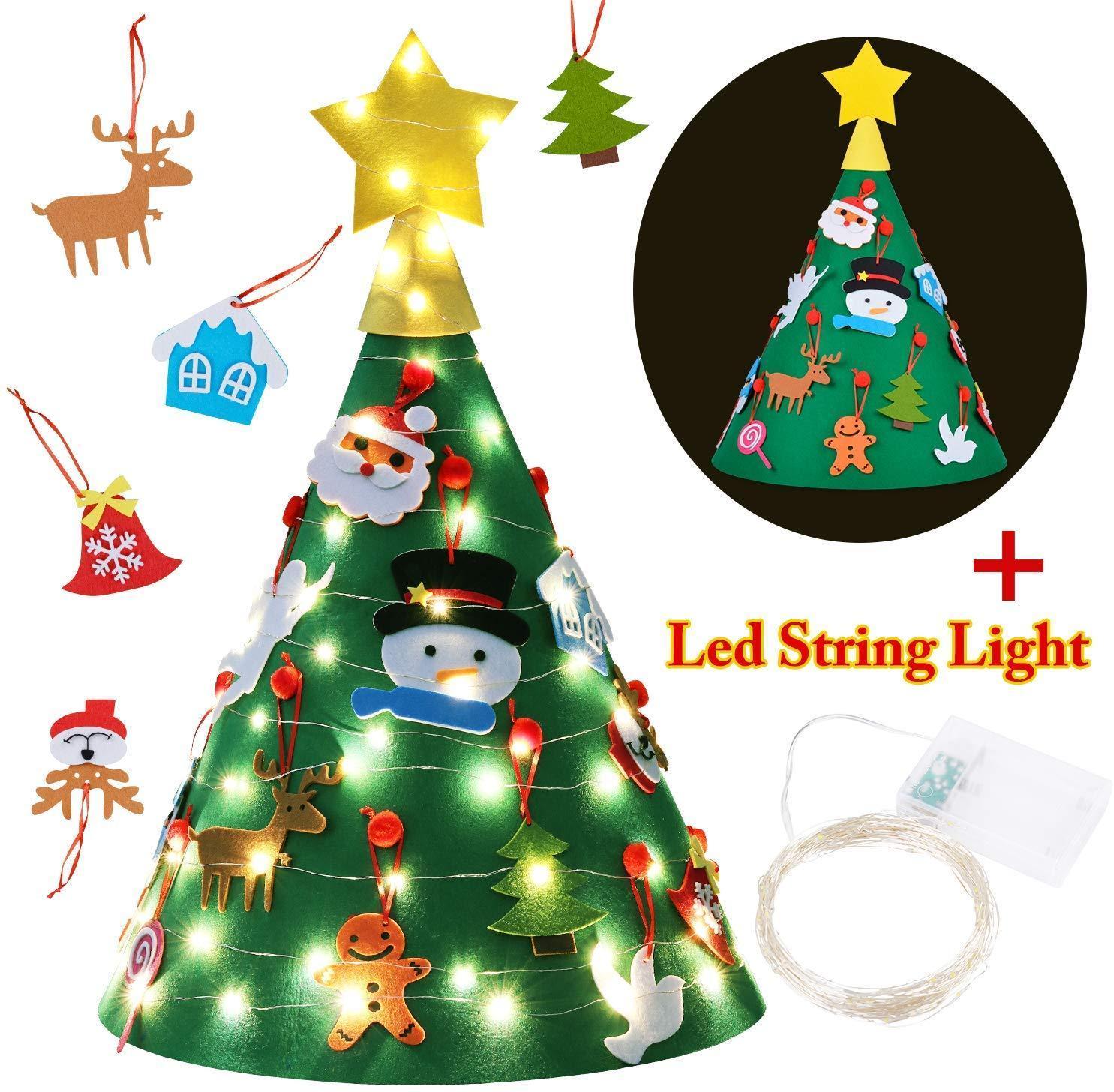 HLX Christmas hook loop Children felt DIY Christmas tree decoration hook and loop