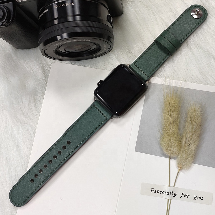 Eco-friendly устойчивый микроволокно ремешок для наручных часов для Apple Watch Series 3, 4, 5, водонепроницаемые часы с кожаным ремешком кабель-браслет на запястье