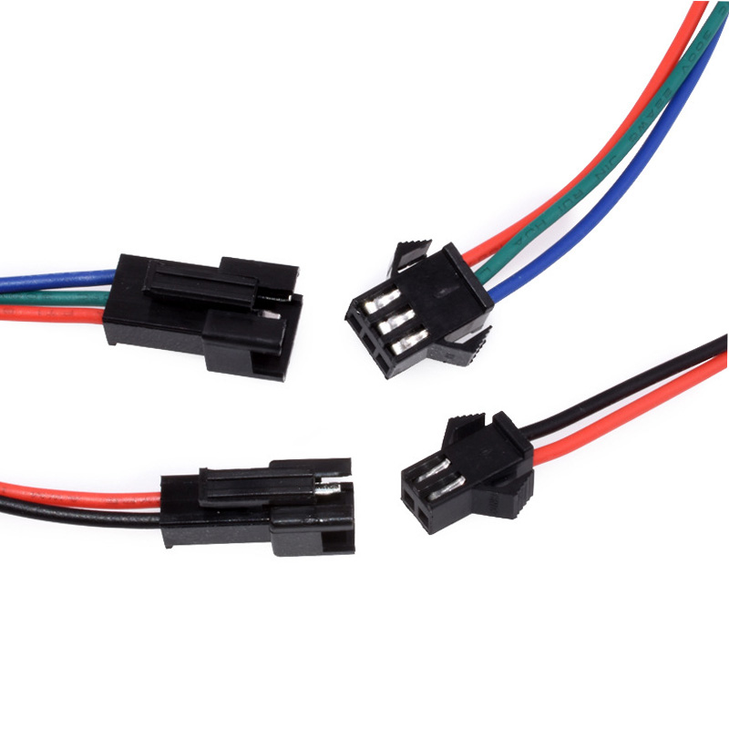 Индивидуальный 1007 22awg 24awg 200 мм 300 мм 2pin 3pin 4pin 5pin 6pin Штекерный пластиковый терминал 2,5 pin шаг Jst SM соединительный кабель