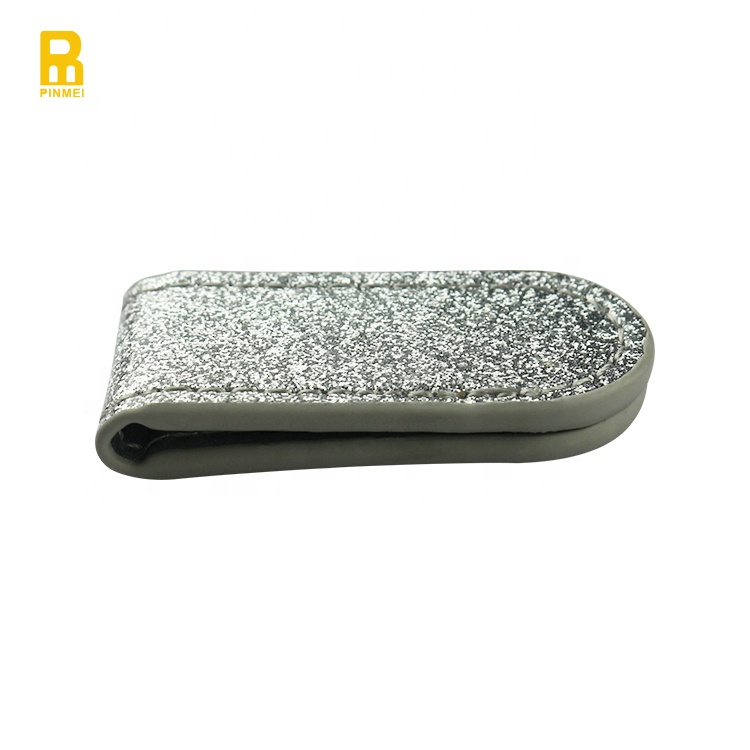 Pin Mei серебряный цвет PU кожа блестящие Магнитные Гольф Hat клипы
