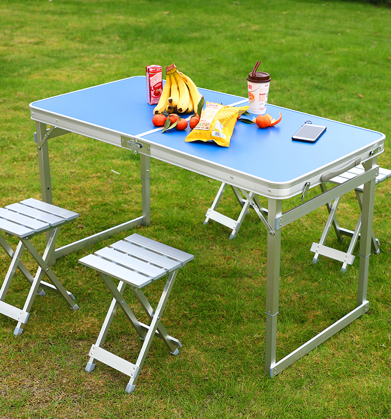 cheap outdoor furniture garden beach aluminum compact collapsible picnic table and chair