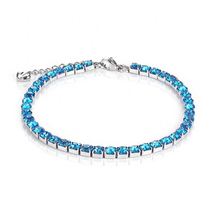 Мода Bling CZ камень циркон браслеты-цепочки и звенья Алмазный чашечный теннис цепи, браслет на запястье, для женщин