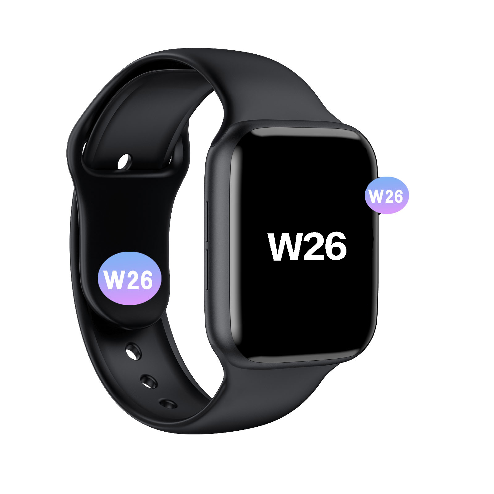 W26 W26plus Series 6 1.75 inch Heart Rate Blood Pressure Ecg Smart Watch For Women