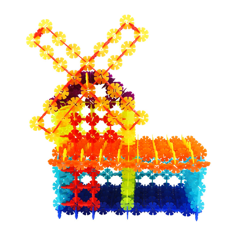 2024 Big Size High Quality Diy Snowflake Charms Building Blocks Diy Assemble Toys Plastic Early Educational Toys