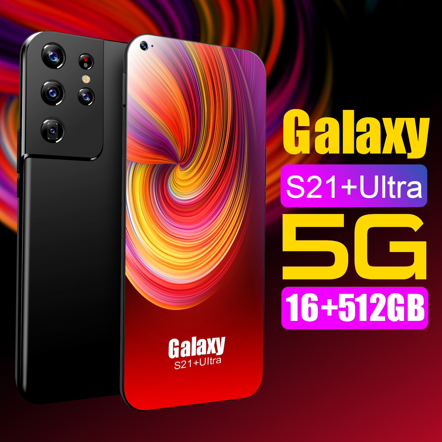 Смартфон S25 U1, 7,3 дюйма, 10 ядер, 12 + 512 ГБ, 4K HD, GPS-навигация, 5G, Android, 24 + 48 Мп