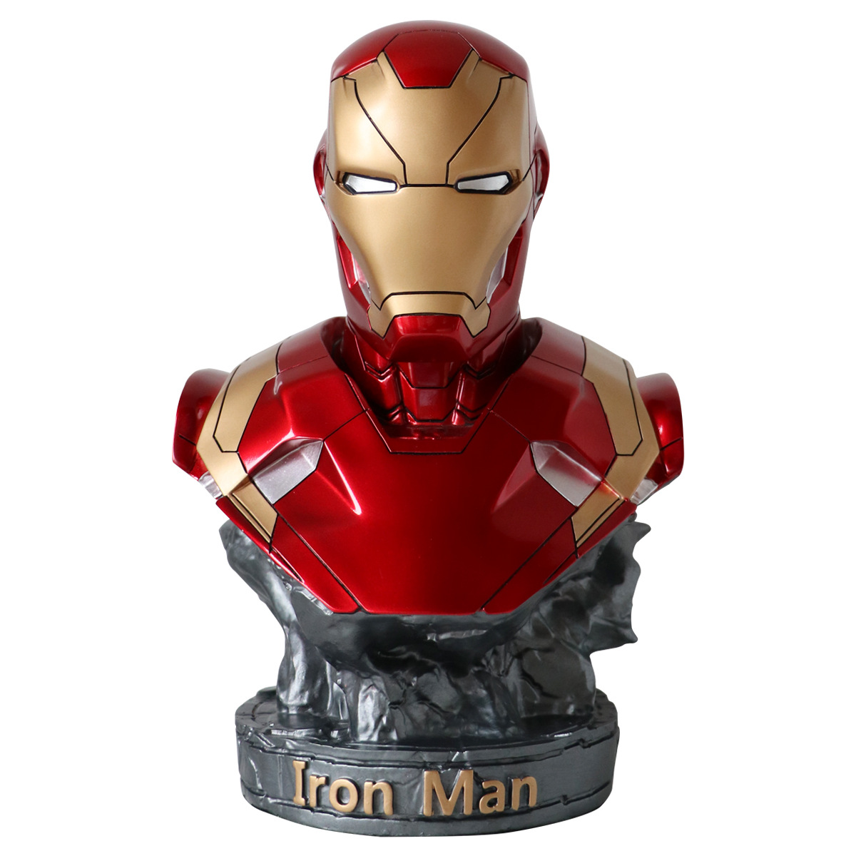 Hot sale Marvel Iron man head Bust Resin Statue GK Model Collectible ironman head Figure 36 cm