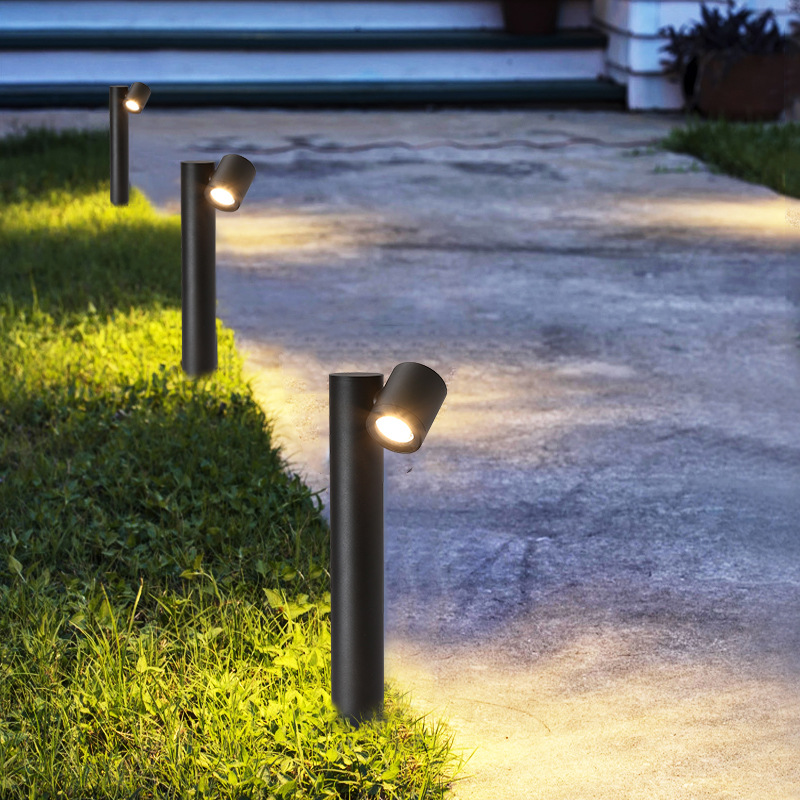 IP65 18W COB Outdoor LED Bollard Light Garden Landscape Ground Adjustable Double Side LED Bollard Lamp