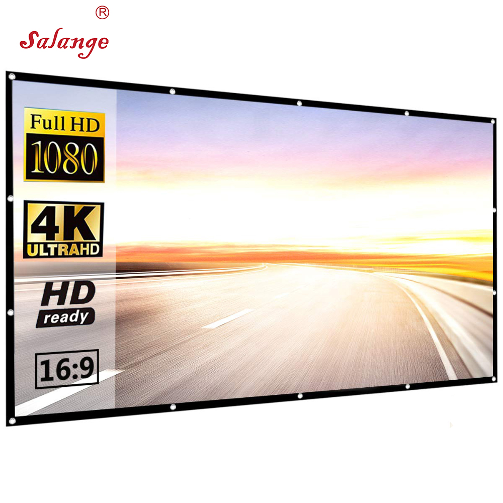Salange 150 дюймов проектор полиэстер экран HD складной Анти-складки портативный голограмма проекция фильмы экран для наружного помещения