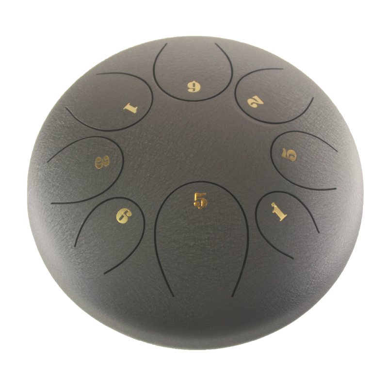 Оптовая Продажа Черный 6 дюймов сталь язык ударных Handpan чакра барабан бесплатной сумкой и молотки стали язык барабан