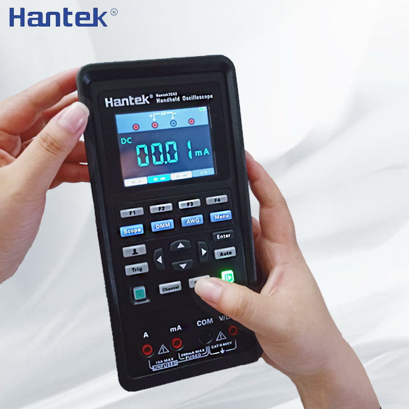 Hantek 2C42 2D42 осциллограф цифровой мультиметр тестер осциллограф генератор сигналов 3 в 1 портативный USB 2 канала 40 МГц 70mh