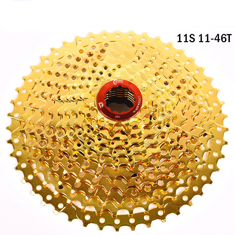 Кассета XTOS MTB велосипед 11 скоростей 11-46T, золотые Запчасти для горного велосипеда, свободное колесо K7 11 в для XT K7 X1 X01 GX NX 1X