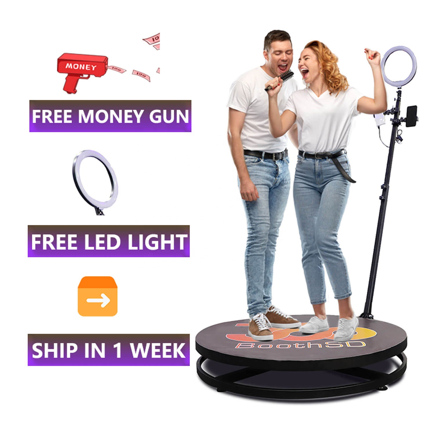 New Design Intelligent Operation 360 Degree Slow Motion Doel 360 Photo Booth Photobooth 360 Photobooth Machine