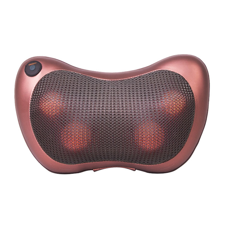 High quality PU cordless neck shiatsu massage pillow with heat