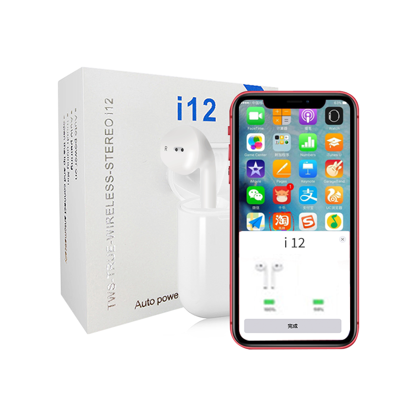 Наушники-вкладыши i12tws с поддержкой Bluetooth 5,0, беспроводные наушники i12 tws