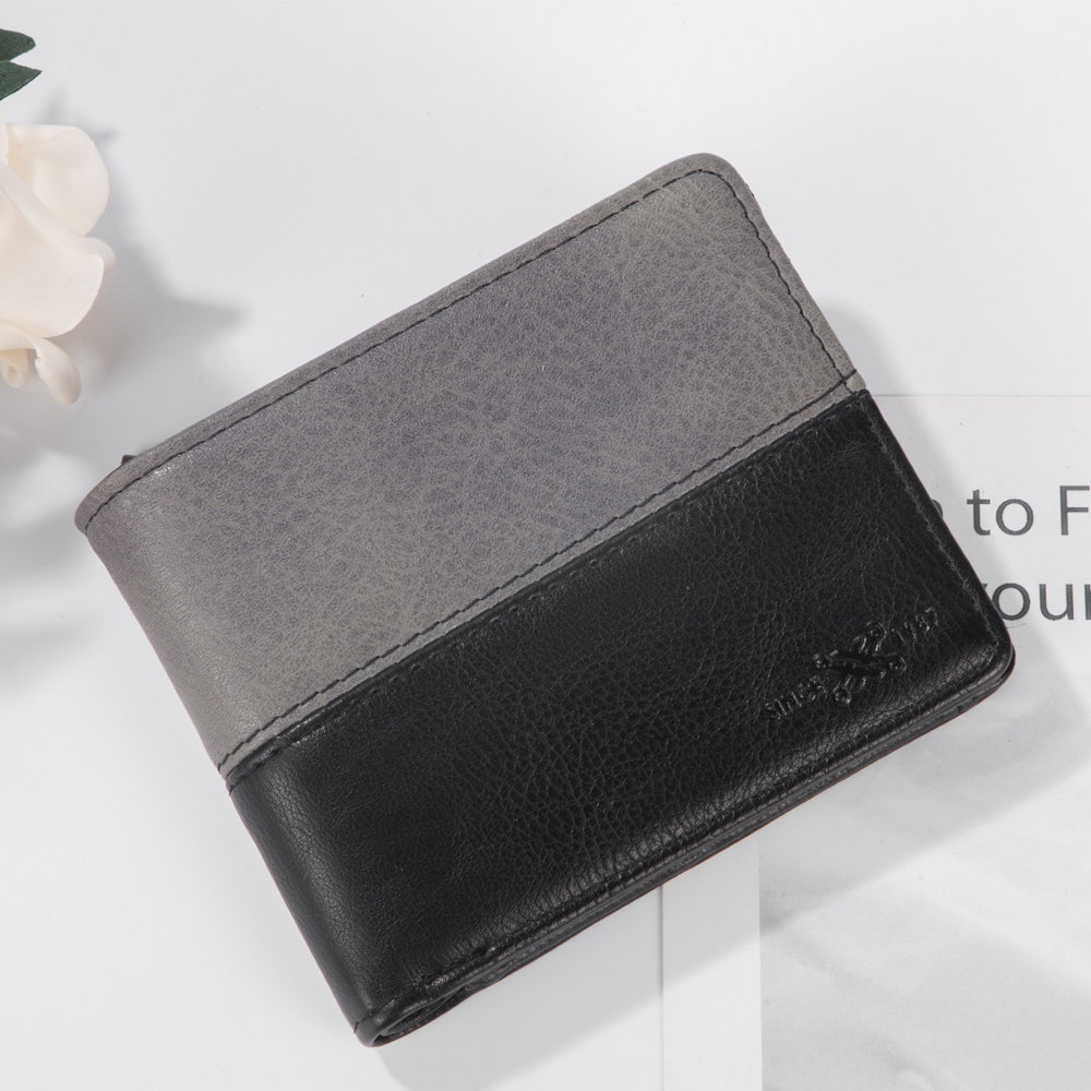 New Fashion Stylish PU Leather Wallet Men Simple Casual Short Purse Small Clutch Male Wallet